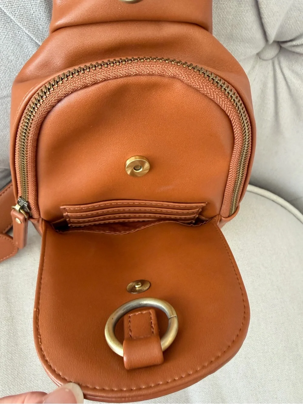 Anthropologie Woven Leather Crossbody Purse Satchel in Brown
